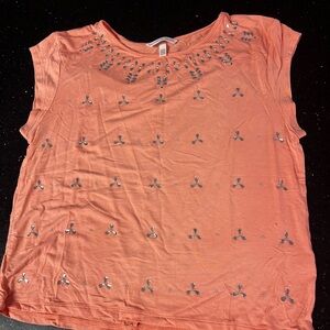 Victoria's Secret Coral Blouse with Silver Accents